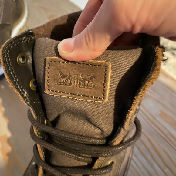 Men’s Levi’s Leather Brown Boots Size 11 - Picture 7 of 8